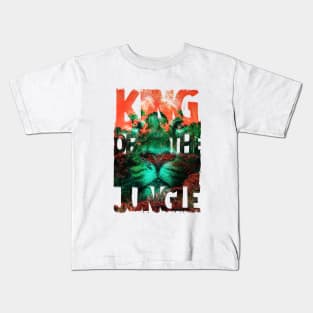 Lion In The Wild King Of The Jungle Kids T-Shirt